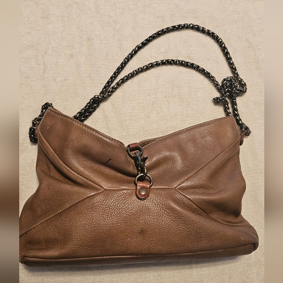 Bliss Lau ♡♡ Rare Couture Designer Leather Bag with Convertible Chain Strap - Picture 1 of 14